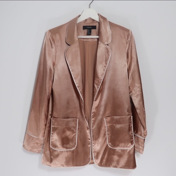 Forever 21 Jackets & Blazers - Rose Gold satin blazer
